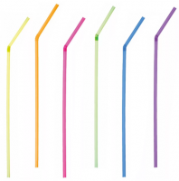 Трубочки для коктейля гофрир. d=5мм l=210мм цветные 250шт/упак