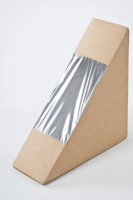 Контейнер бумажный с окном для бутерброда ECO SANDWICH 70 130х130х70 мм, крафт