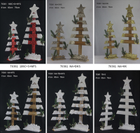 70361, wooden Christmas tree,6 colors available, color code: 186C+S+NFS; NA+DKS; NA+KK; NA+NFS; NA+TB+NFS;TB+S
