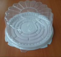 Контейнер для торта Т-230ДШ d=260мм h=15мм (дно), белый