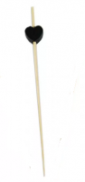 Пика бамбуковая для канапе "Сердца" черная12см Complement 100шт/упак