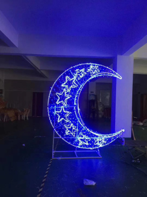 Новогодний декор дизайн луна синяя