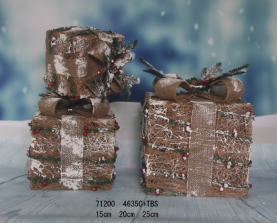 rattan gift box for festival decoration 15,20,25CM