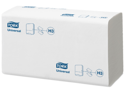 Полотенце бумажное  ZZслож 1сл 250л/упак TORK UNIVERSAL H3 (120108)
