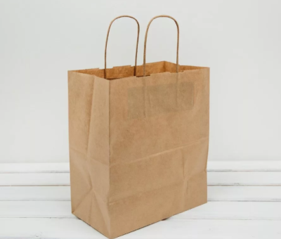 "Пакет бумажный 320х200х320мм крафт с кручеными ручками"