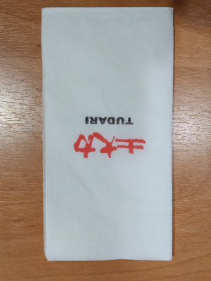 Салфетки бумажные с логотипами 