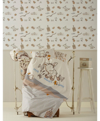 КПБ детский Мир ослика, крем, перкаль