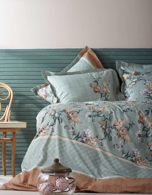 КПБ перкаль Винтаж Лейла зеленый