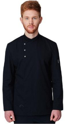 Поварской китель мужской TOMAS, двубортный с потайной застежкой на кнопки и 3-мя сквозными кнопками, дл. рукав. 2