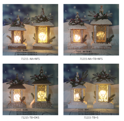 71215,wooden lamp box with LED, 4 colors available.