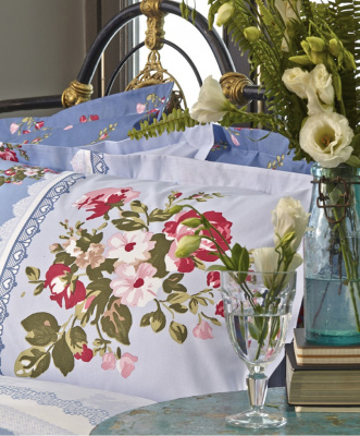 КПБС Ева синий, хл., полутор