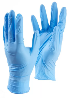 Перчатки нитриловые синие